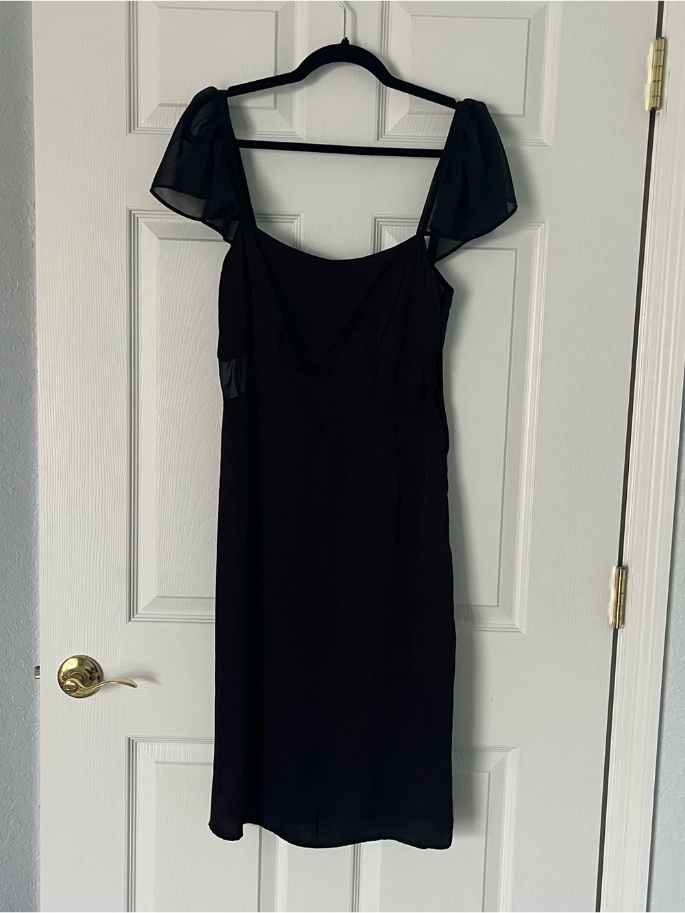 Anthropologie Black Midi Dress